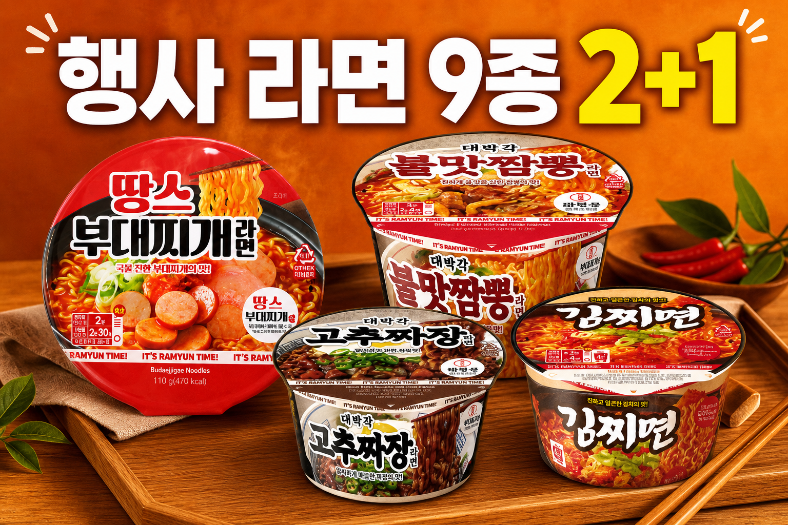 이마트24 9월 행사 라면 2+1 모음 POP 1