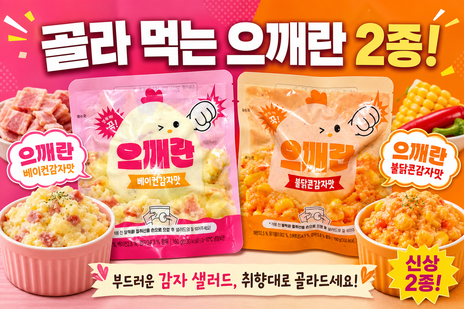 세븐일레븐 8월 으깨란 감자샐러드 2종 신상품 POP 1