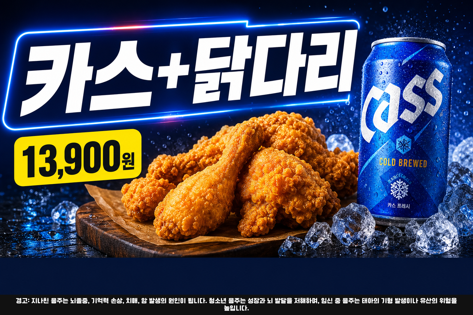 세븐일레븐 9월 카스 473ml + 닭다리 행사 POP 1
