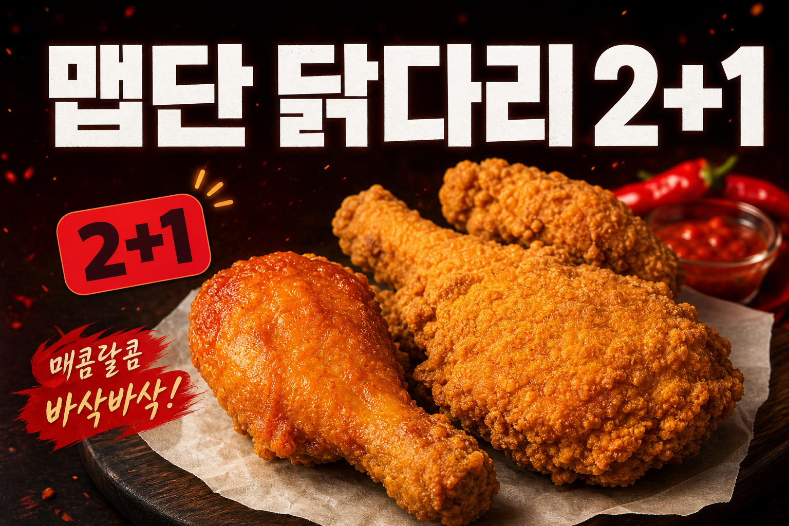 세븐일레븐 9월 맵단 닭다리 2+1 행사 POP 1