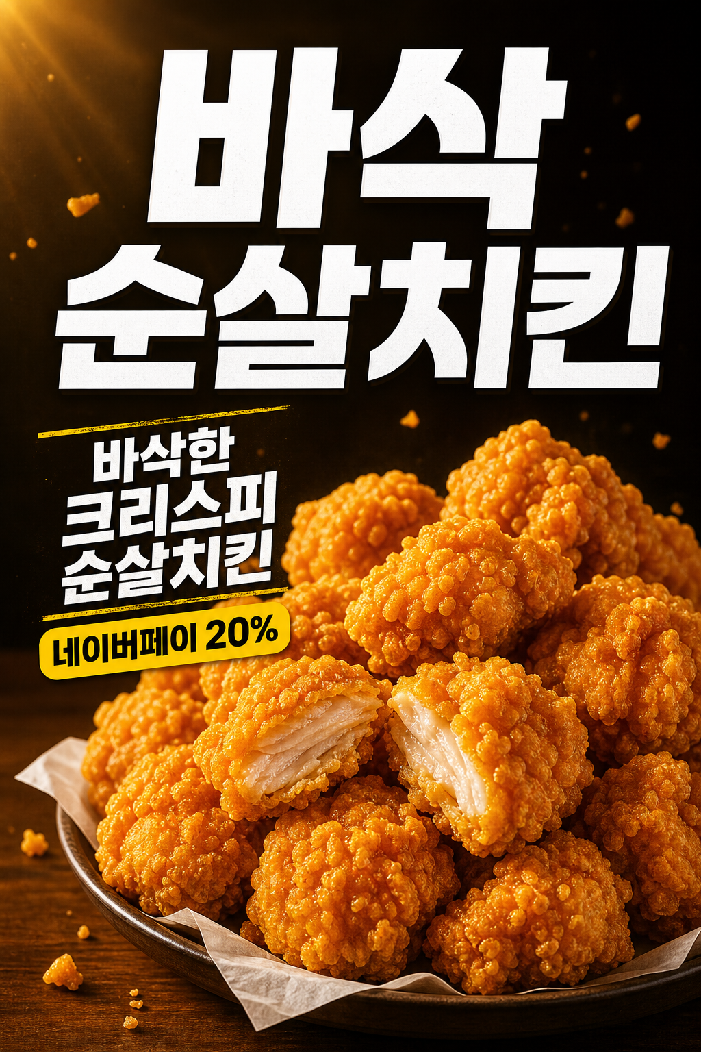 세븐일레븐 9월 즉석 순살치킨 네이버페이 20% 할인 POP 1