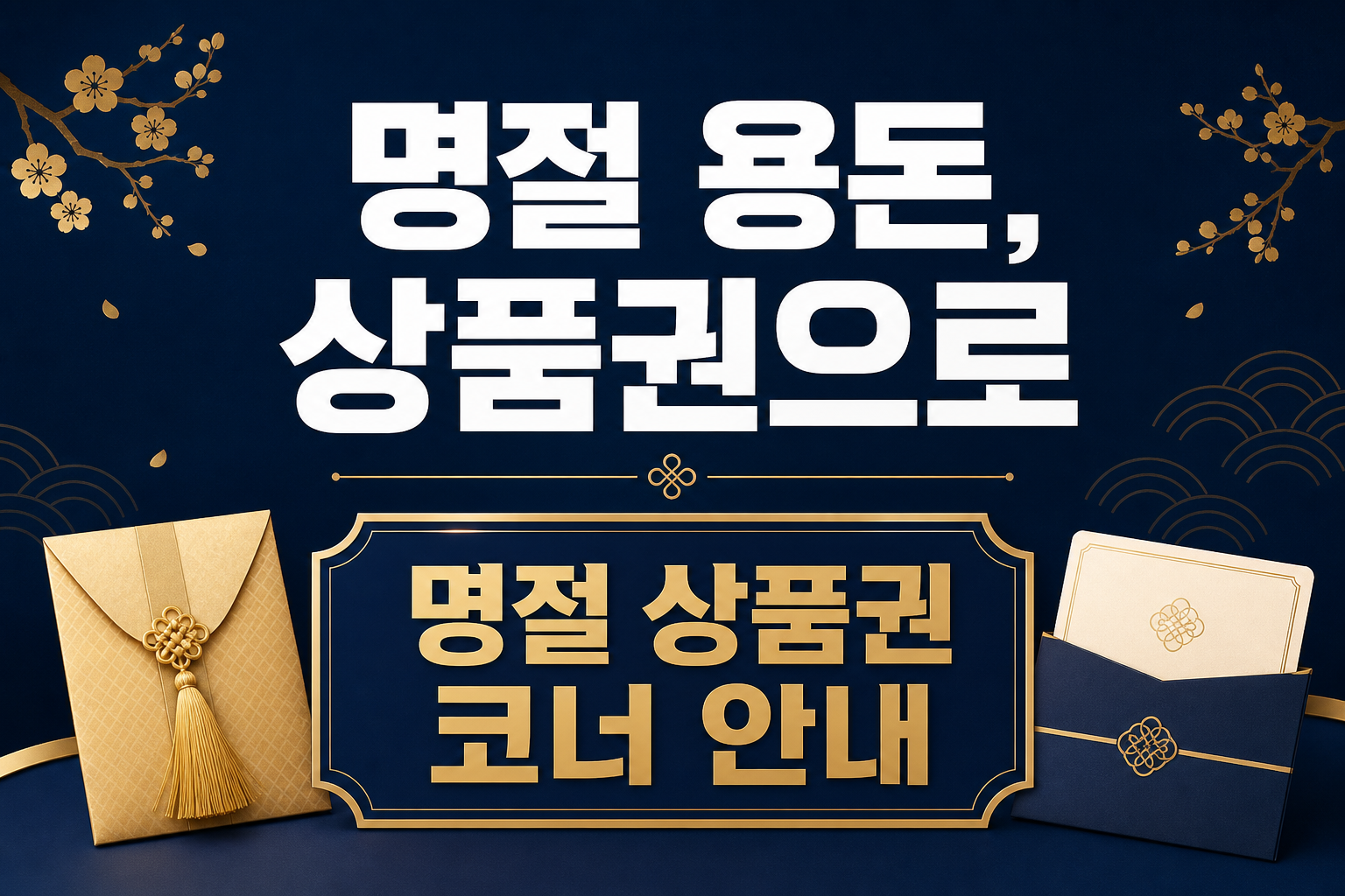 명절 상품권 코너 POP 1