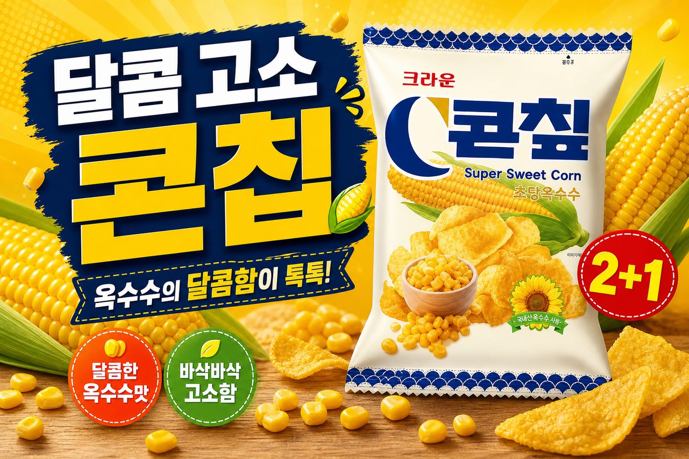세븐일레븐 8월 과자 2+1 행사 POP 4
