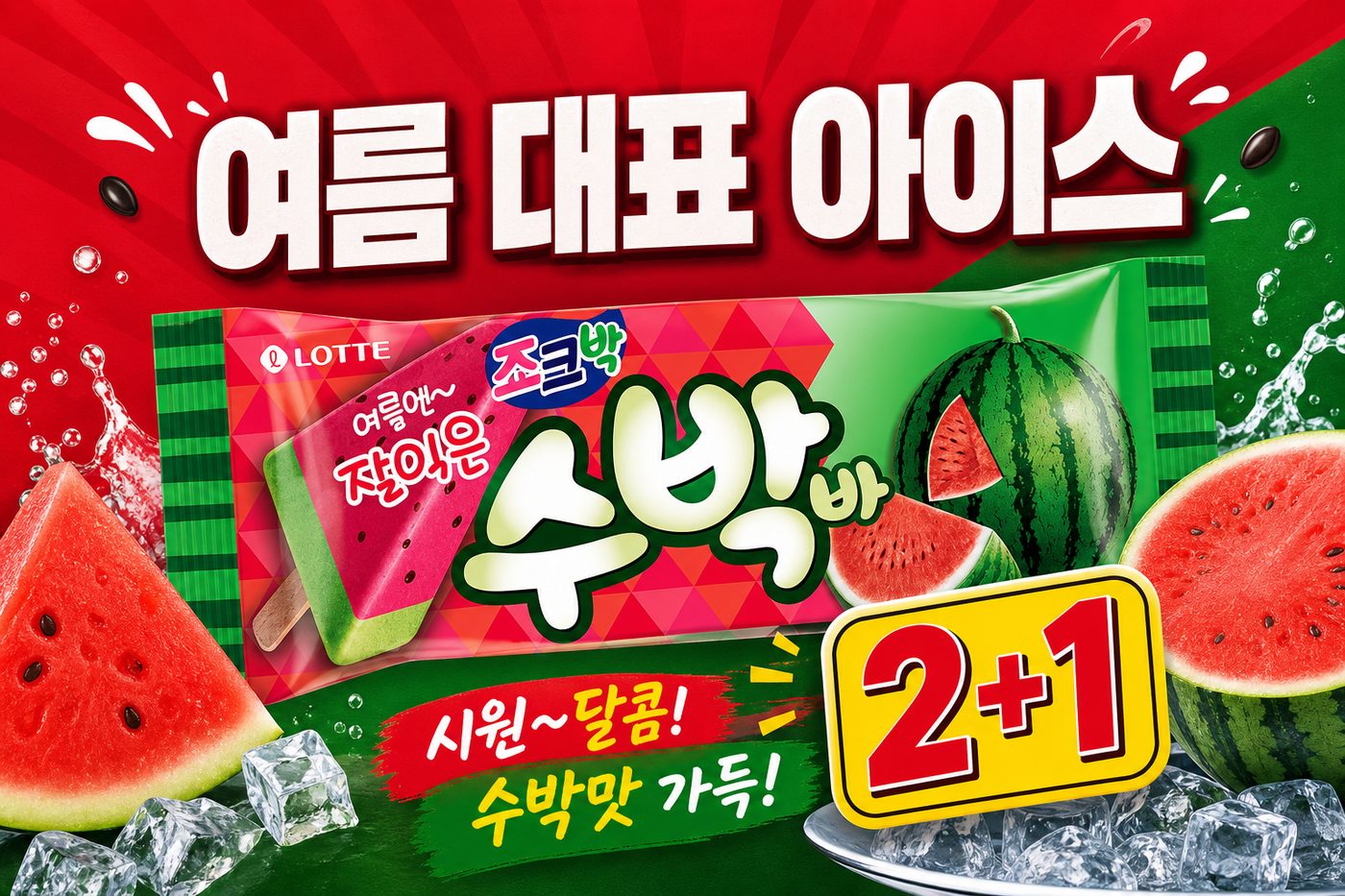 세븐일레븐 8월 아이스크림 2+1 행사 POP 3