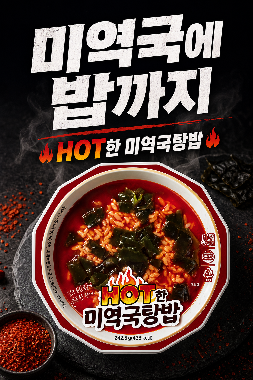 GS25 HOT한 미역국탕밥 POP 1