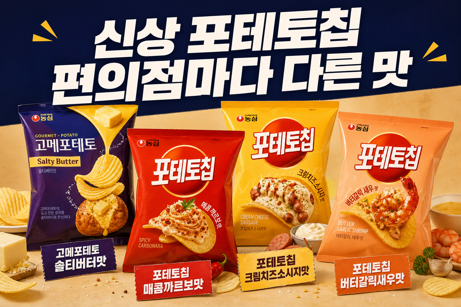 농심 포테토칩 편의점 4사 공통 POP 1