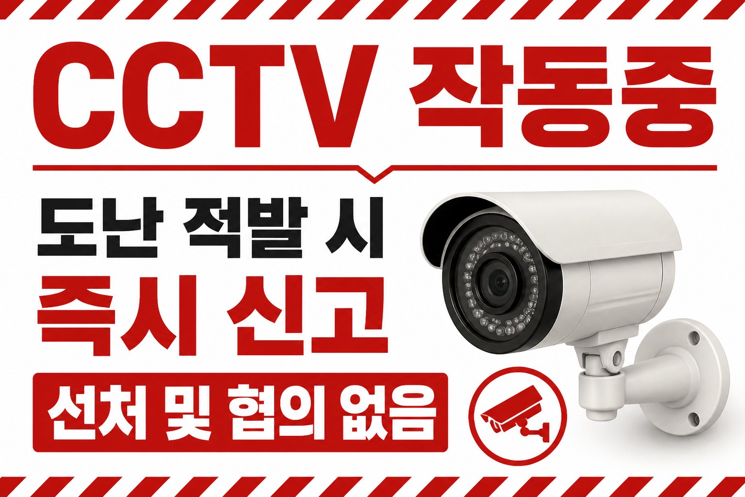 CCTV 작동중 안내 POP 2