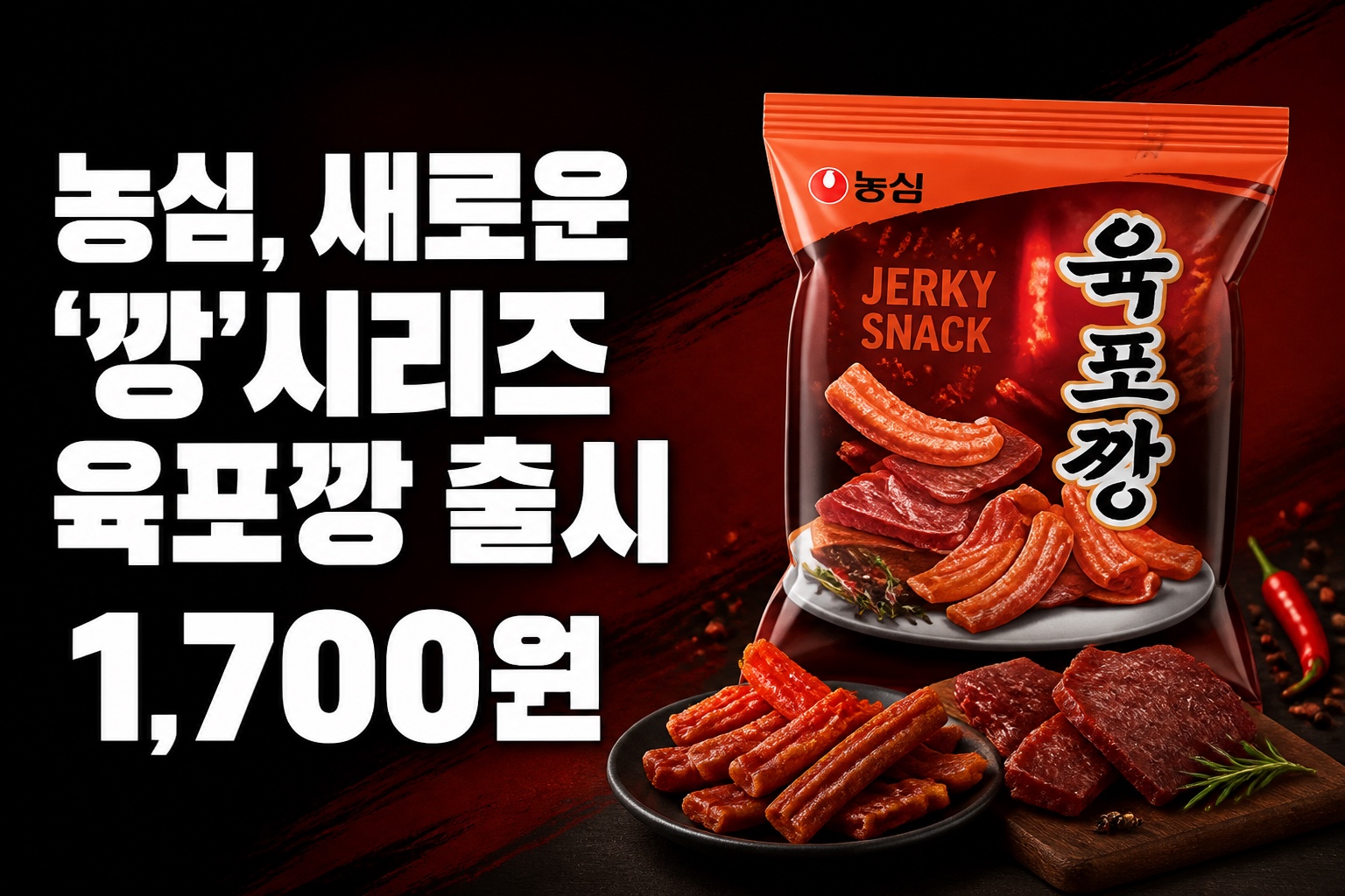 농심 육포깡 신상품 POP