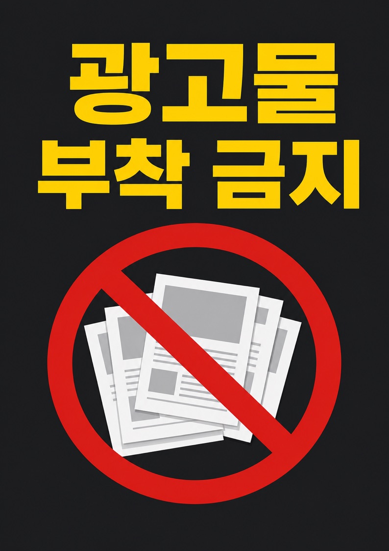 광고물 부착 금지 안내문 POP 1