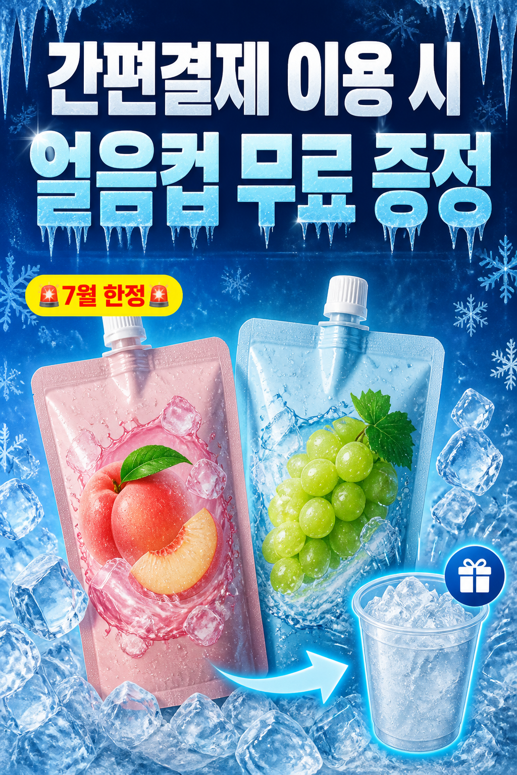 얼음컵 무료 증정 POP