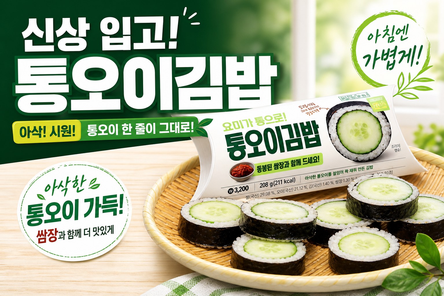 GS25 통오이김밥 신상 POP